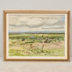 Oljemålning, Gideon Börje (1891-1965), Sverige. Landskap. Signerad. Olja på duk, 60x80 cm, yttermått inklusive ram: 72x94 cm